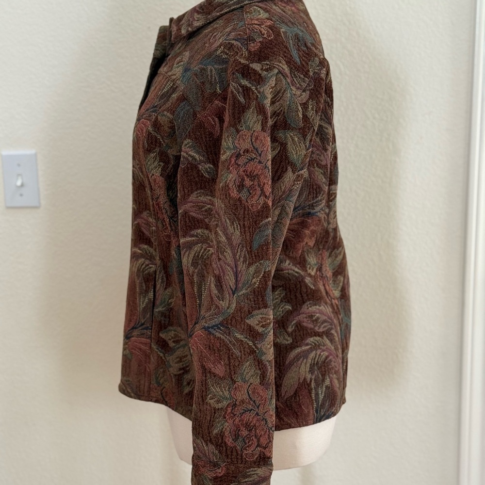 Chico’s Floral Button-Up Jacket size 16 (Chicos size 3) - Picture 2 of 10